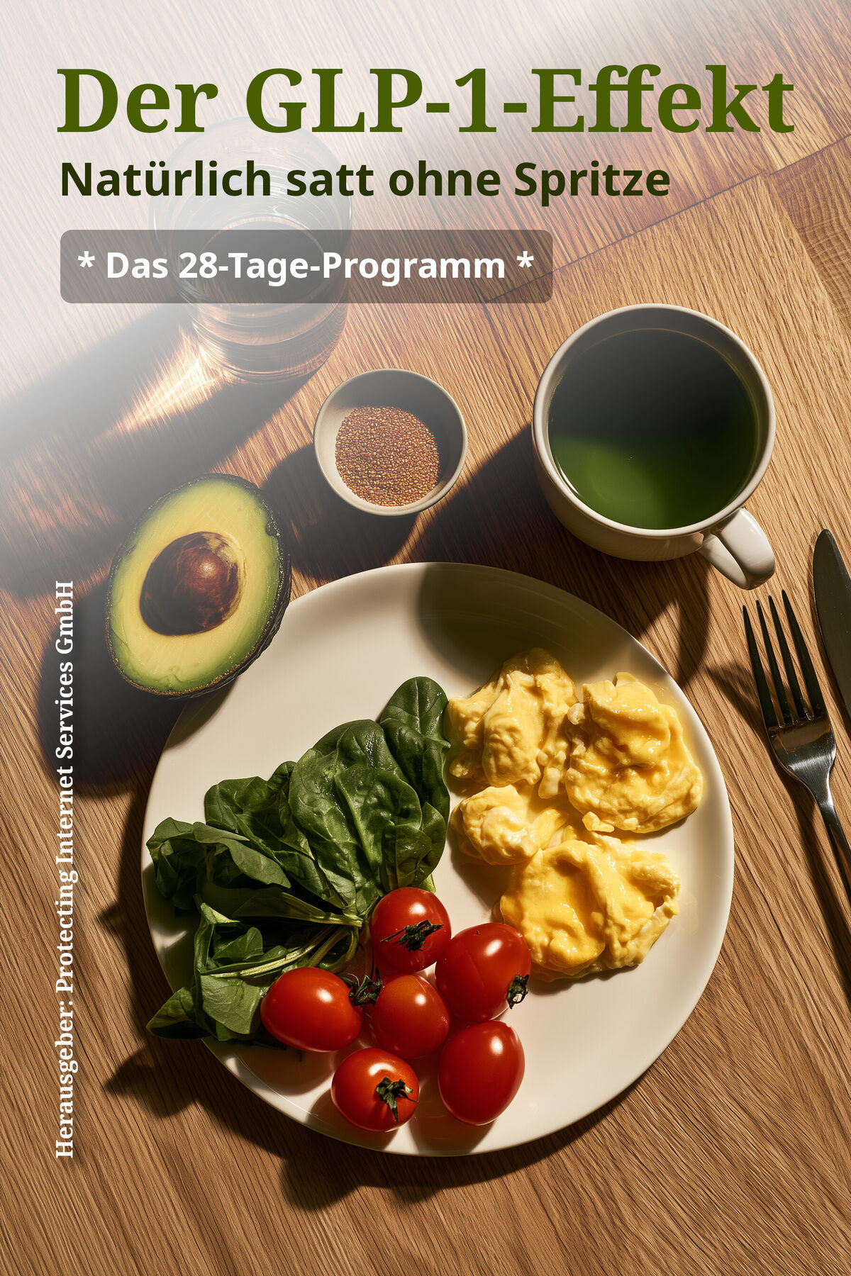 Cover Ebook: Der GLP-1 Effekt - Natürlich satt ohne Spritze - Das 28-Tage-Programm